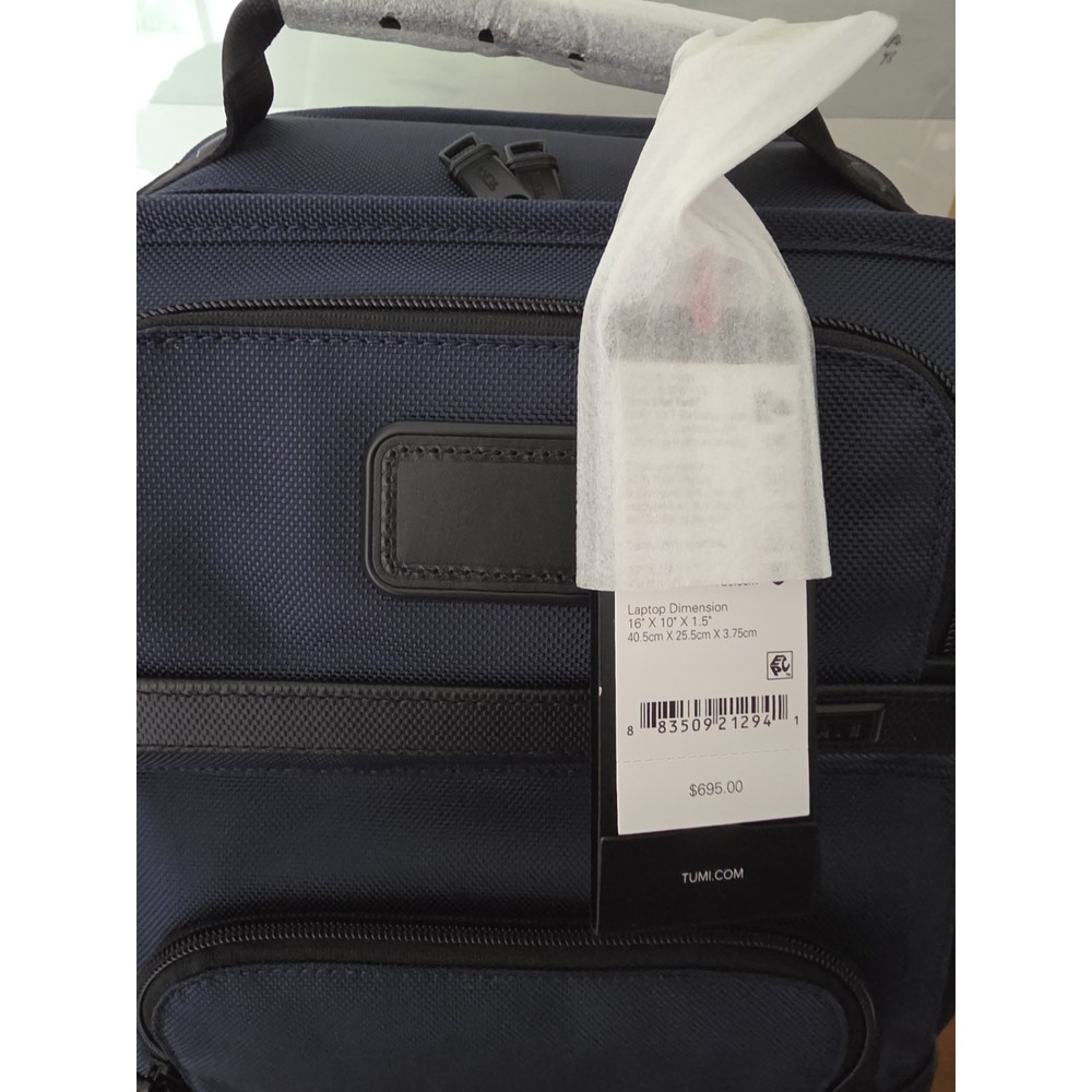 NEW Tumi ALPHA 3 17" Ballistic Nylon Brief Pack Laptop Backpack - NAVY BLUE - Picture 6 of 6